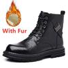 High Top Men'S Lace-Up Shoes Classic Winter Men'S Ankle Boots Version Casual Shoes Fashion Male Leather Motorcycle Boots Botas
