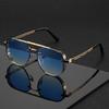 Steampunk Sunglasses Men Women Fashion Retro Brand Designer Double Bridge Pilot Sun Glasses Outdoors Driving Shades Female UV400