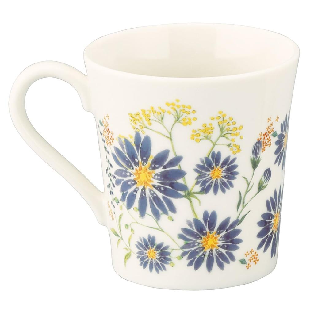 Yamaka Shoten x 9 x Hibiya Kadan Tag Geburtstag Hergestellt in HIBIYA-KADAN "Blumensprache Pfau" Tasse, 300 ml, Durchmesser ca.. 9cm, FLORIOGRAPHIE,