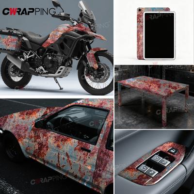 Auto Wrapping Sticker Krasbestendig Roestige Textuur Vinyl Wrap voor Auto Zelfklevend Vinyl voor Motorfiets Vintage Zelfklevende Film