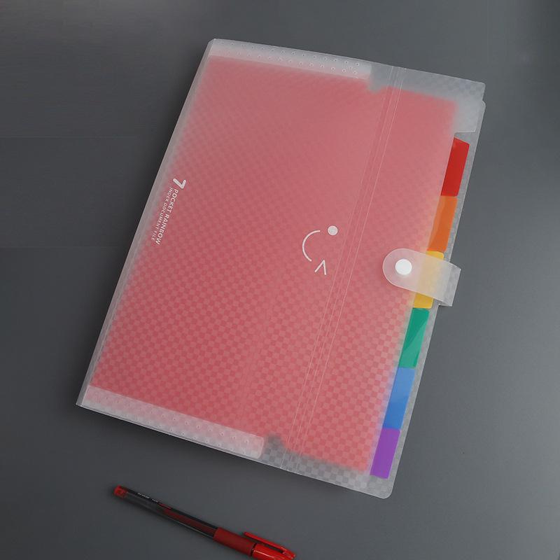 Клетчатая сумка-гармошка A4, на одной пуговице, папка-раскладушка на 7-13 отделений