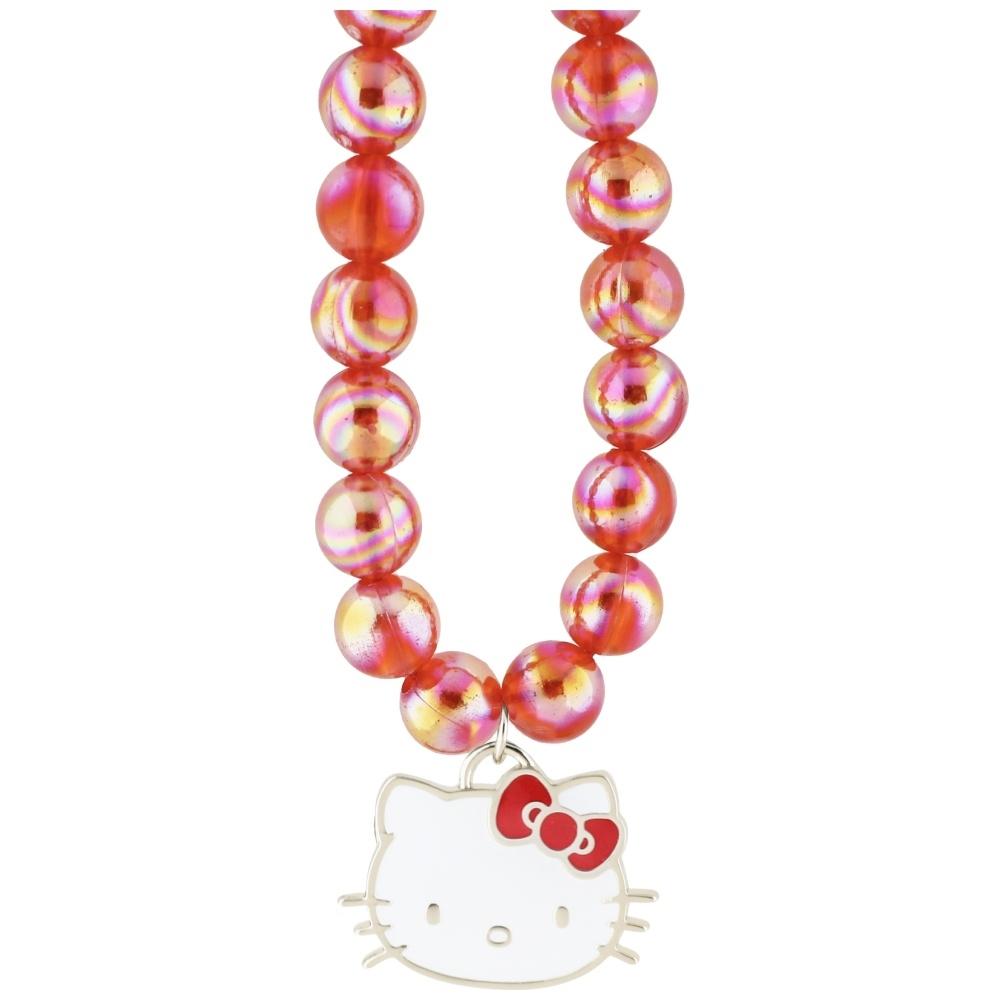 Hello Kitty Phone Charm Pearls Kitty Head Red
