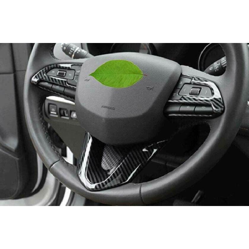 For Cadillac CT5 2020-2024 Carbon Fiber Steering Wheel Button Frame Cover Trim