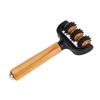 Rola Portabilă cu Bile Spinoase de Masaj 3 Roți Mâner Ergonomic Instrument din Lemn pentru Masaj Muscular