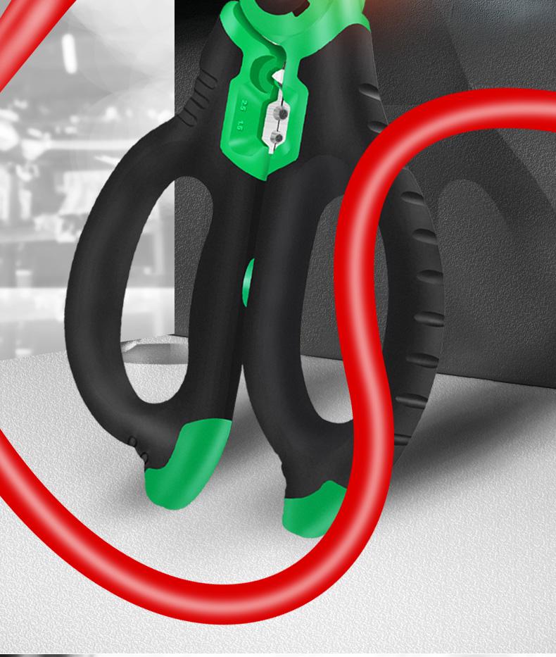Multifunktionale Elektrikerscheren aus Edelstahl - Draht-, Kanal-, Kabel-Schneid- und Crimpwerkzeug
