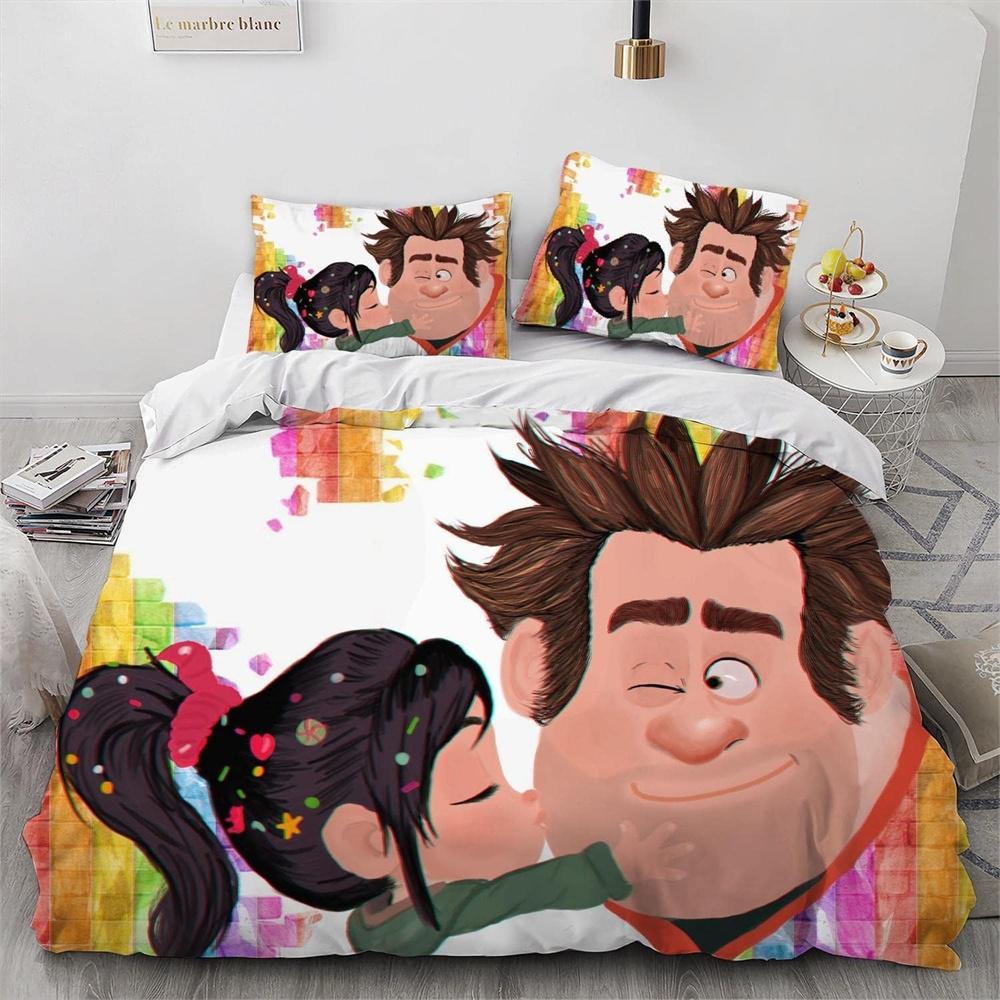 Wreck-It Ralph Bedding Set 3D Printing Duvet Cover Anime Bedding Sets With Pillowcase