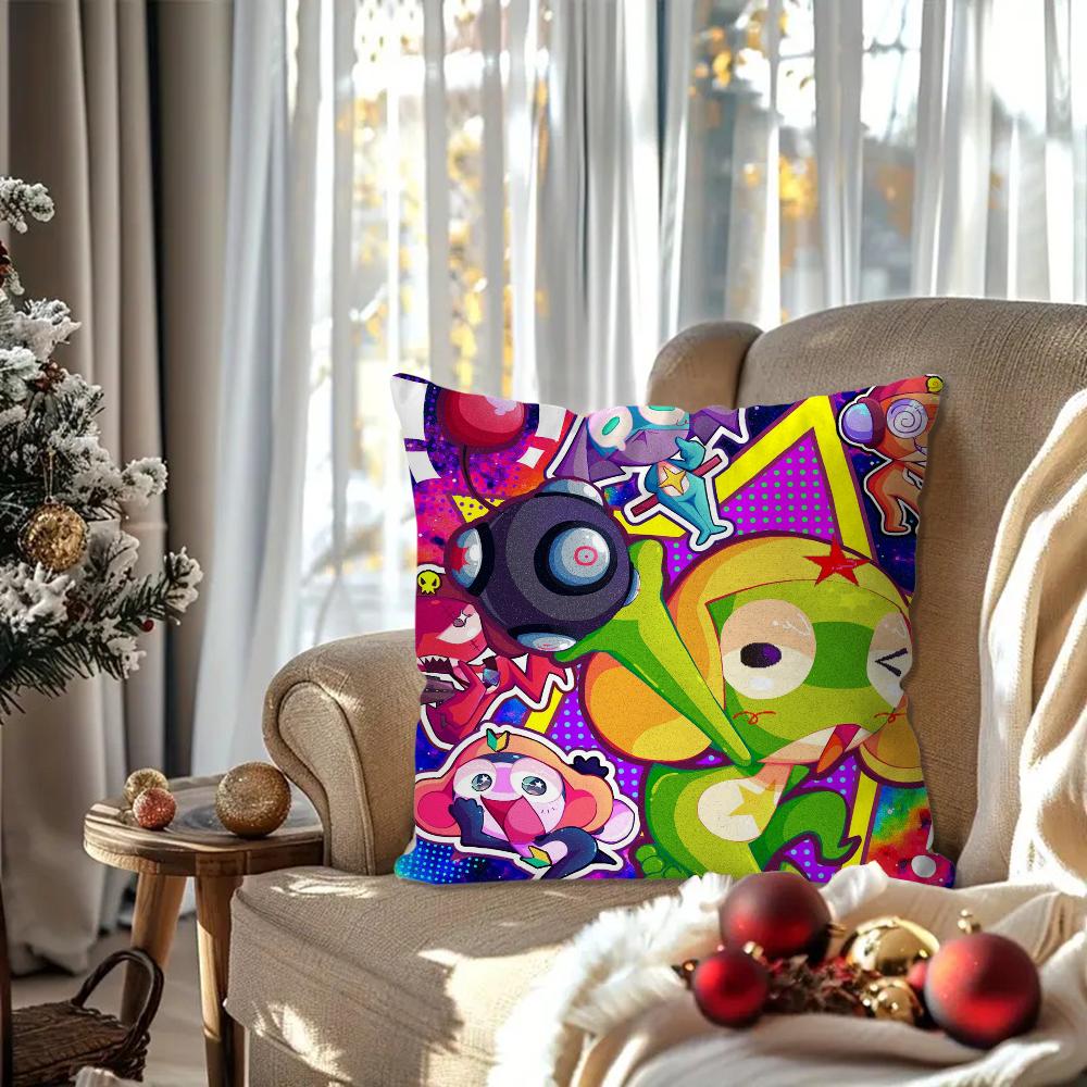 Manga Frog Keroro Gunso Pillow Bedroom Sofa Leisure Comfort Cushion Car Living Room Home Decoration 40X40