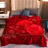 Raschel Double-Layer Thick Winter Wedding Red Blanket - Warm Cloud Blanket Gift