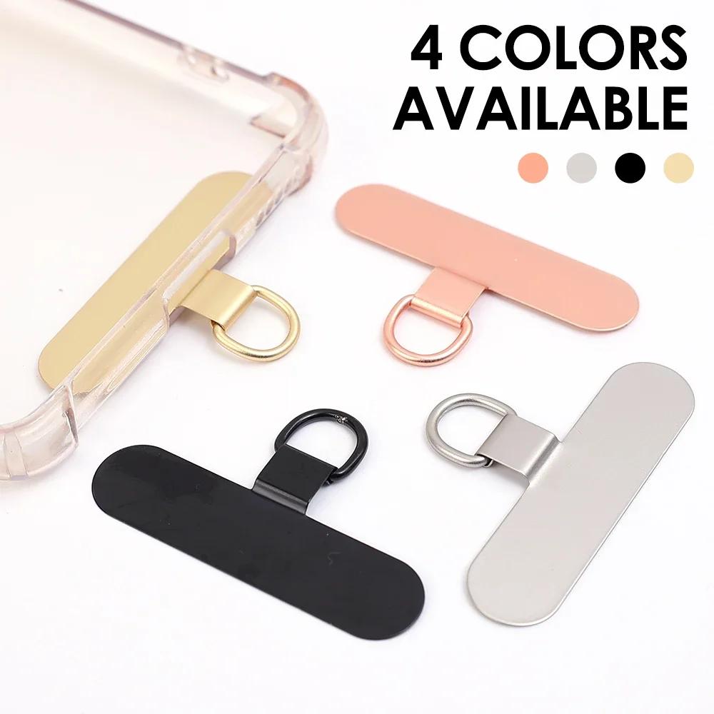 Detachable Stainless Steel Mobile Phone Lanyard Card Patch Anti-lost Strong Phone Strap Hang Cord Tabs for IPhone Samsung Xiaomi
