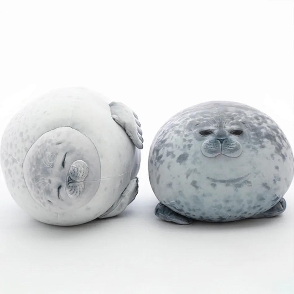 20Cm Cute Chubby Angry Blob Seal Pillow 3D Novelty Plaything Sea Lion Plush Plaything Stuffed Doll Birthday Gifts For Kids