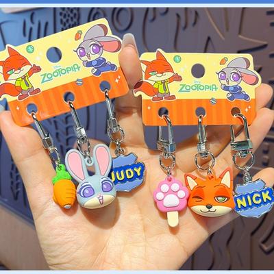 S Zootopia Judy Nick Dreamy Cartoon Charm Perfect As A Bag Accessory Keychain Phone Charm or Car Ornament