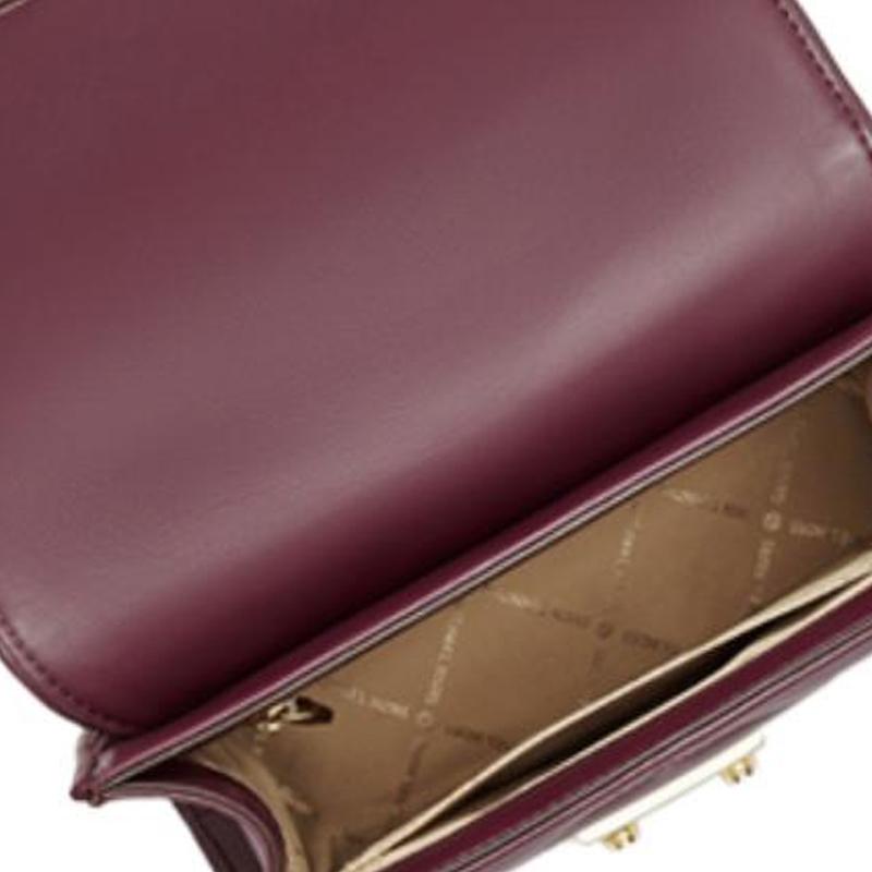 Michael Kors MK Serena Commuter Business Chain Lock Envelope Crossbody Shoulder Bag Medium Women Bags Burgundy 35S2GNRL2U-505