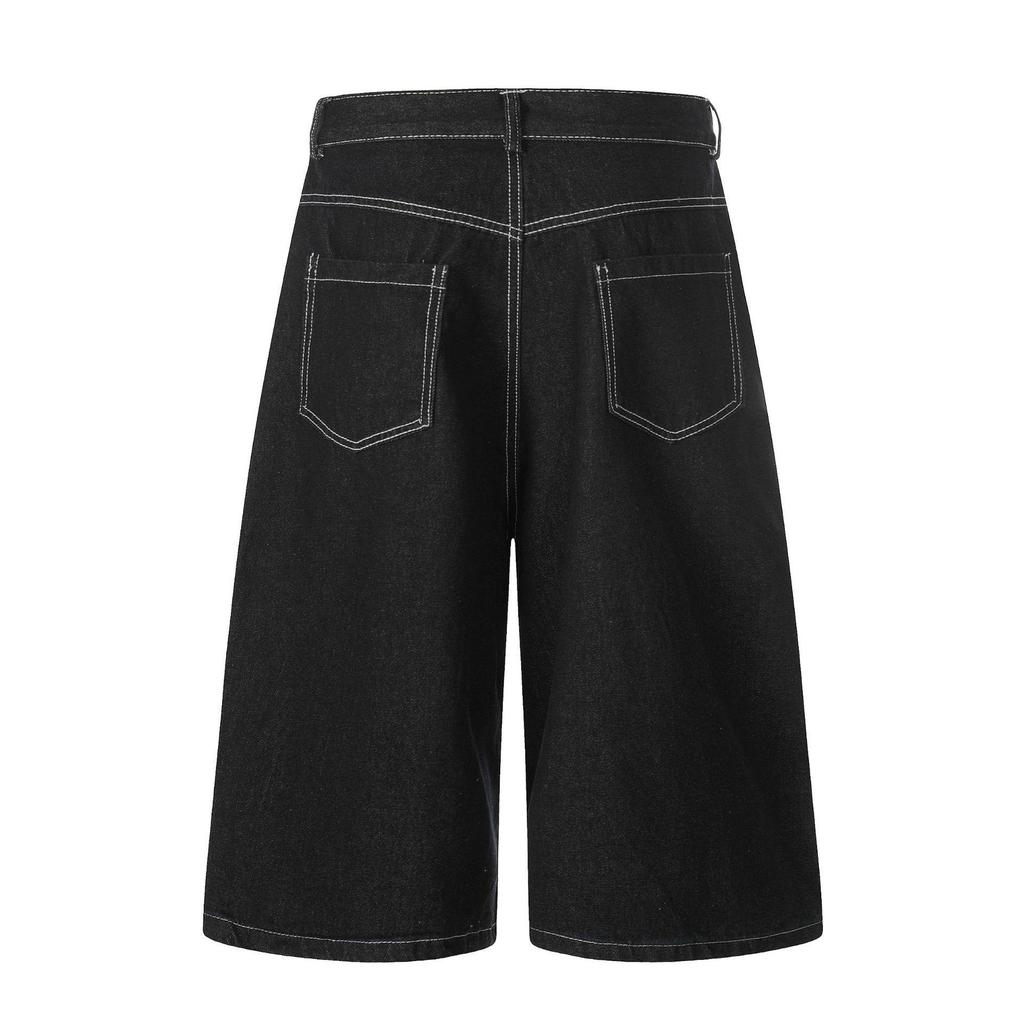 2026 Vintage Star Print Wide-Leg Denim Pants – Trendy High Street Style for Men and Women