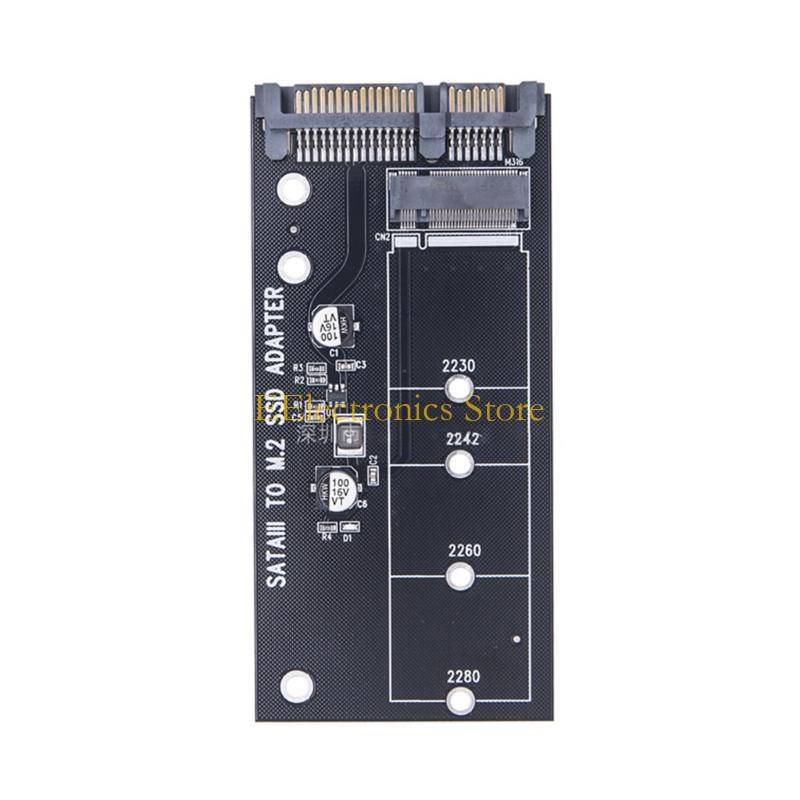 

B03C M.2 to SATA3.0 Adapters B M.2 NGFF SSD to SATA3.0 Converters M.2 NGFF SSD Adapters for 2230 2242 2260 2280 чорний