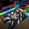 Juventus FC Design Kristall-Samt-Teppich Gemütlich Nicht?Rutschfester Teppich mit Aufdruck für Schlafzimmer Wohnzimmer Eingang