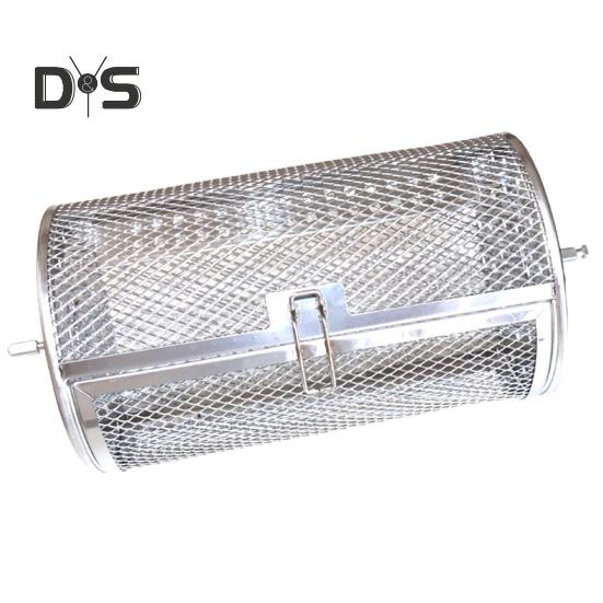 Paslanmaz Çelik Döner Izgara Sepeti Seti Açık Hava Izgara Sebze Balık Barbekü Seti Yükseltilmiş Çubuk Stili Tavuk Kanat Kafesi Otomatik 360 Dönen