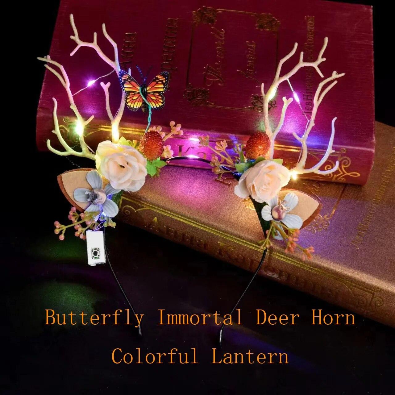 

Новый рождественский светодиодный светильник с рогами, повязка для волос, милая фея, светящаяся заколка в виде лося, заколка для волос, женские рождественские аксессуары для девочек