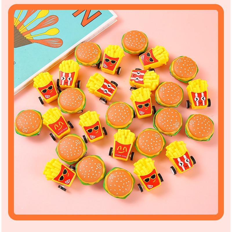 Creative Fries French Burger Design Children Inertia Toy Car Entertainment For