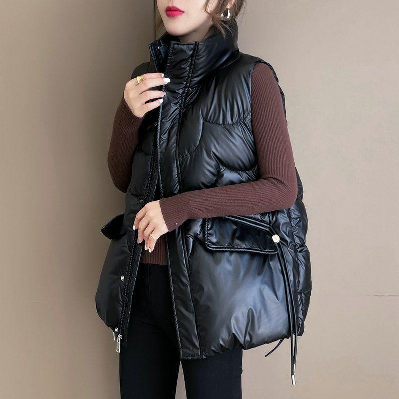 Thickened Down Cotton Vest Women's Fashion Trend Horse Clip Vest Cotton Jacket To Keep Out The Cold