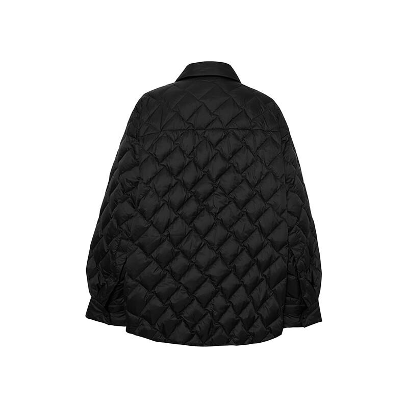 Eifini Women's Shirt-Style Rhombus Down Jacket