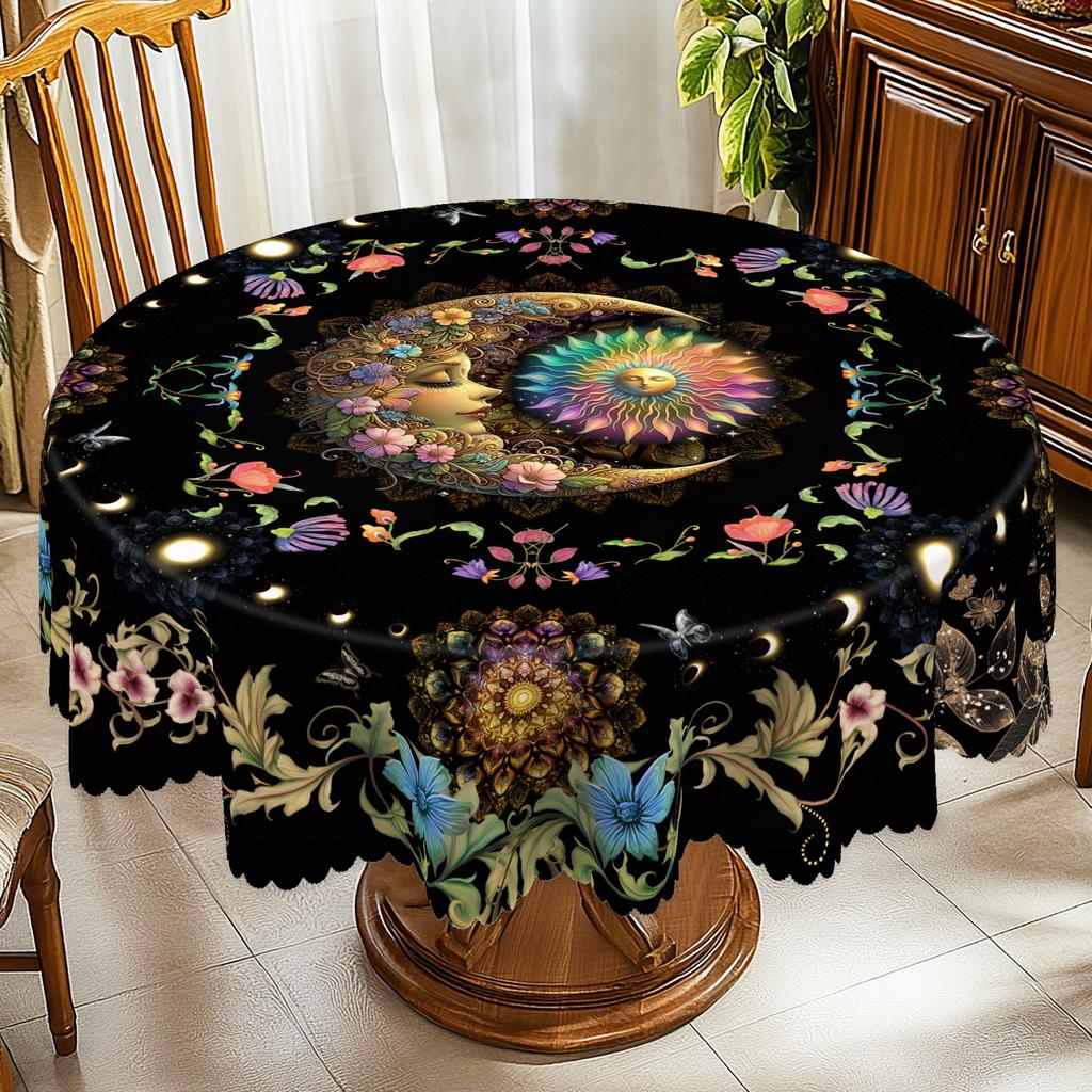 Ghirlanda di Fiori per il Giorno dell'Indipendenza Tovaglia Rettangolare Impermeabile Fiore Rosso Blu Stella Bandiera USA Copritavola per Pranzo Cucina