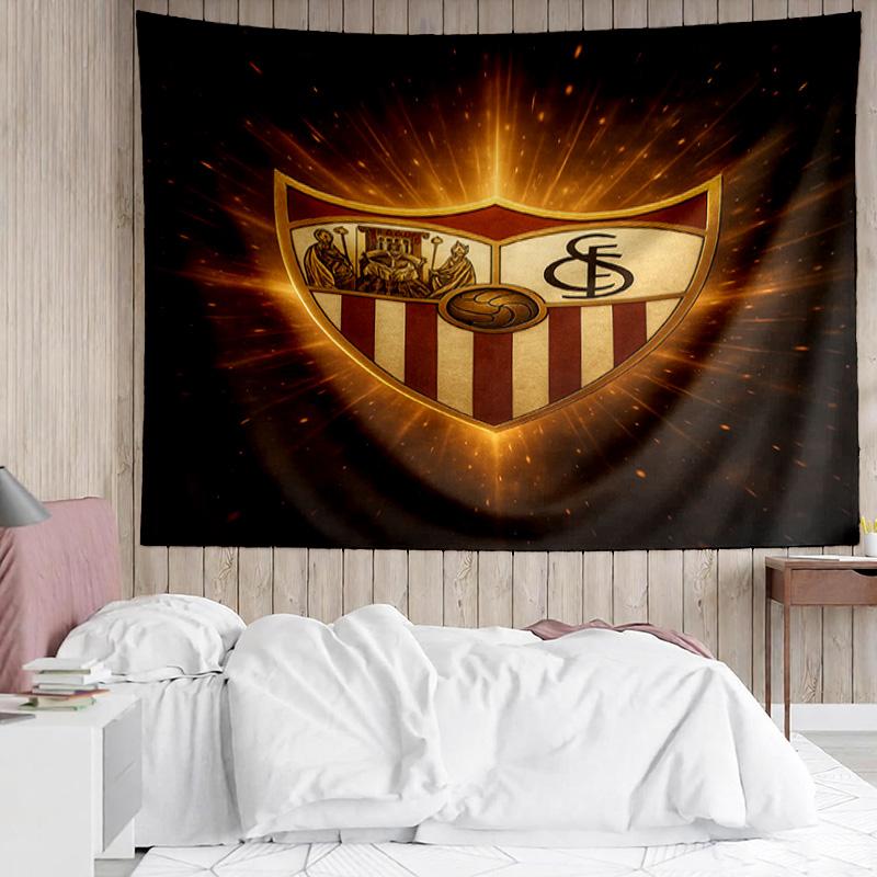 Sevilla Fc Crest Design Tapestry Accessories Playroom Tapestry, for Bedroom,Livingroom, dormitory Room Wall Decor Fan Birthday Gifts