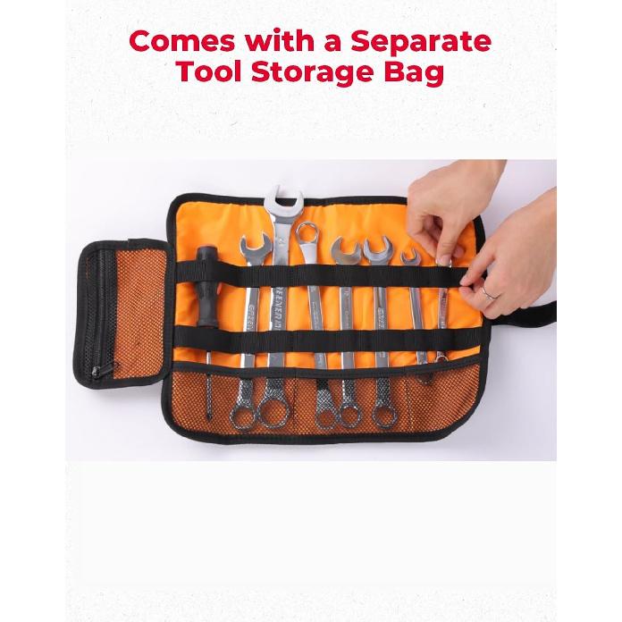 KEMIMOTO Motorcycle Rear Fender Tail Bag 6L Dirt Bike Enduro Tool Roll Bags Universal Storage Fit For Adventure Off Road Bike Motocross Dual Sport