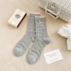 White Bow-knit Socks - Mid-calf Length Socks, Summer and Spring Lightweight Breathable Ballet-style Pure Cotton Layered Socks