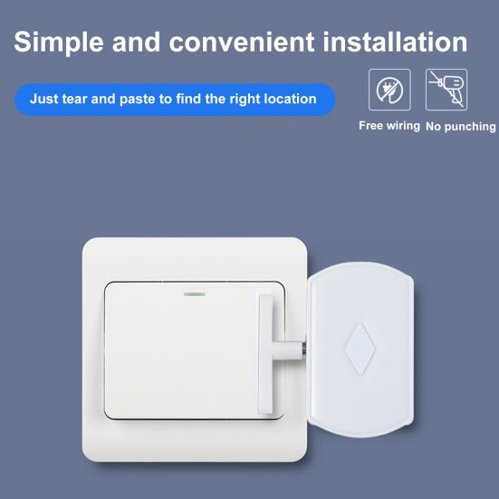 Smart Switch Kabelloser Lichtregler mit Fernbedienung, keine Verkabelung erforderlich, universeller, einfach zu installierender Lichtschalter-Tastendrücker