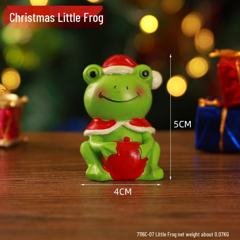 Creative Christmas Family Resin Figurine: Santa Claus Cartoon Doll for Children's Room Decorations