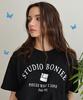 BONIEE Logo Typography Loose T-Shirt Black