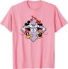 Fashion Casual Essentials Mickey and Minnie Smiling In Love Valentine's Day Short Sleeve T-Shirt S-4XL Summer