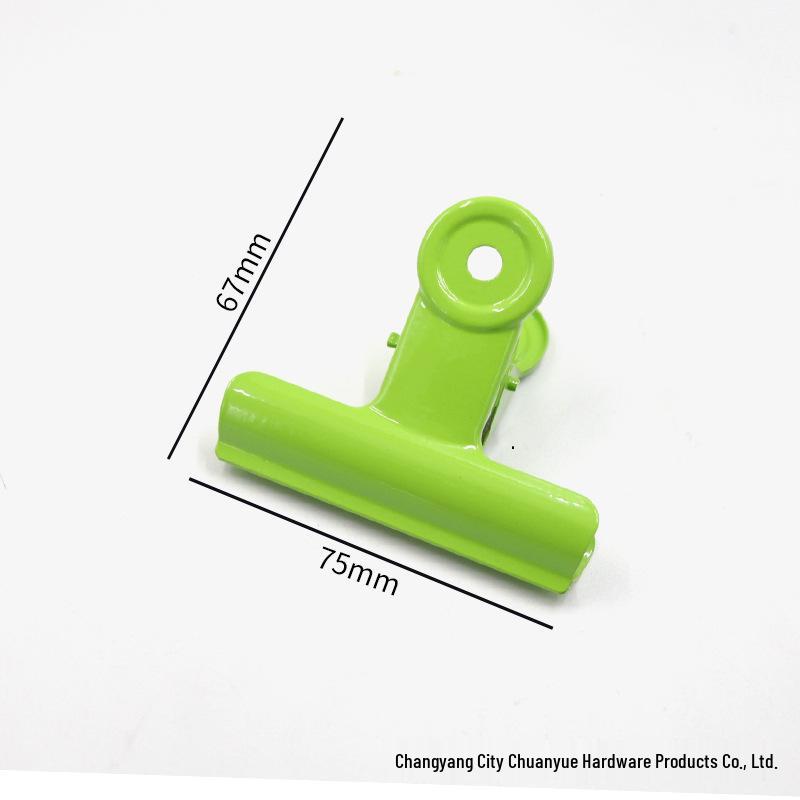 Apple Green Metal Folder Clip 22-90mm - Round Iron Diary & Ticket Holder