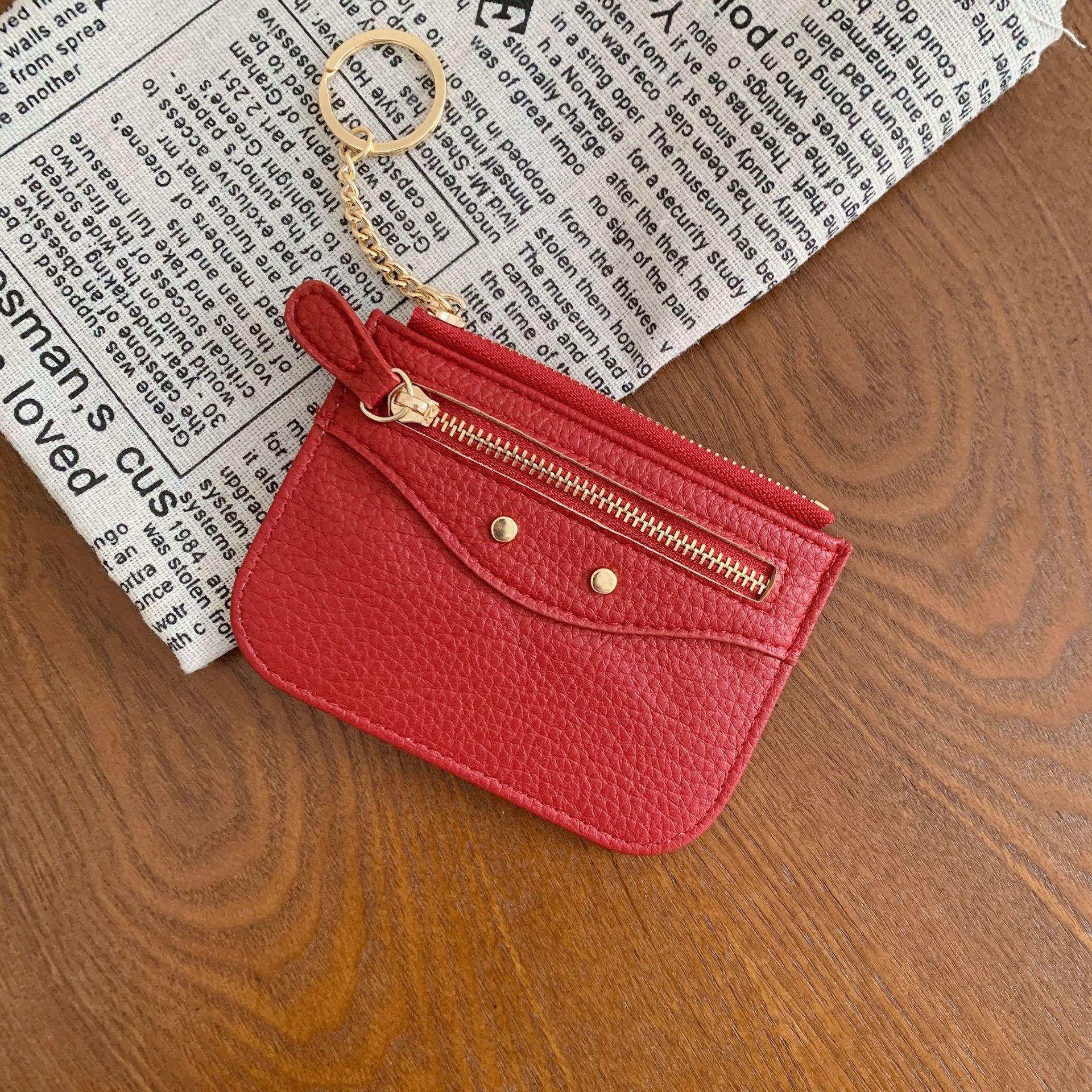 

Женский кошелек ins женский маленький кошелек женский высококлассный короткий кошелек многофункциональная сумка для мелочи красный