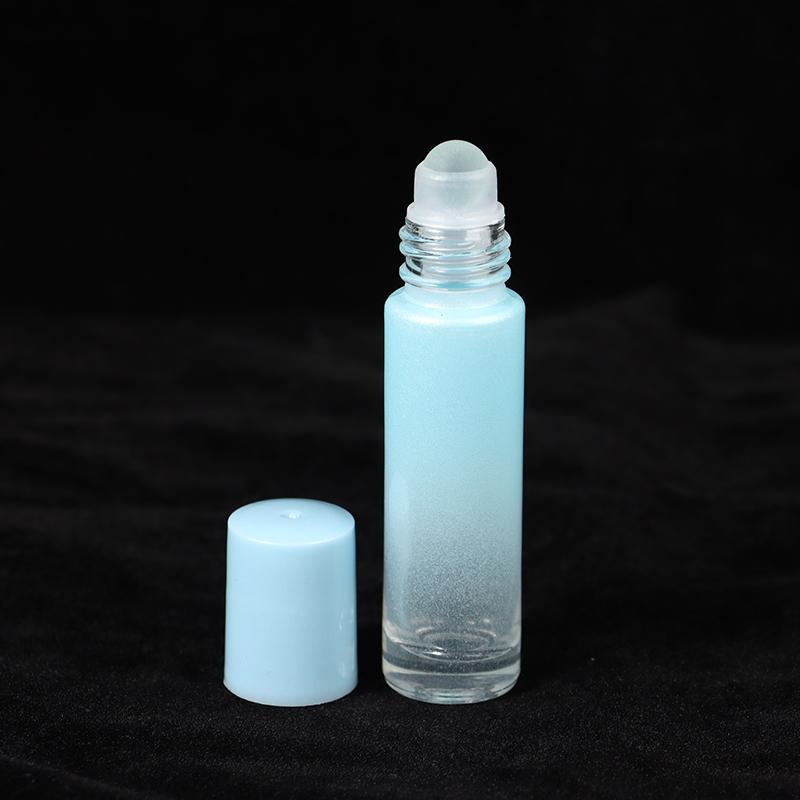 10 ml di vetro spesso roll on bottiglie sfumate di colore bottiglia vuota roller ball bottiglia per olio essenziale kit da viaggio bottiglia di profumo