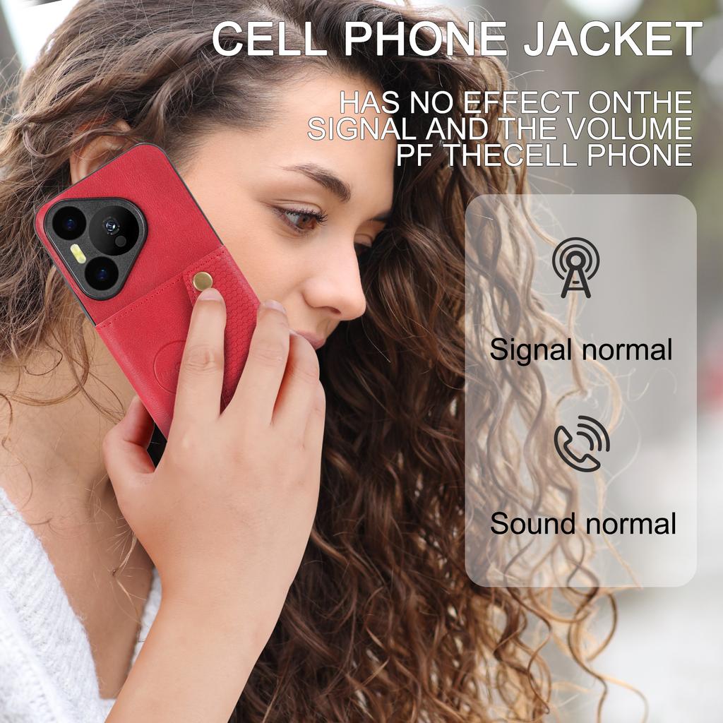 Suitable for Huawei PURA 70 mobile phone case PURA 70 PRO double open card magnetic suction bracket anti-drop leather case