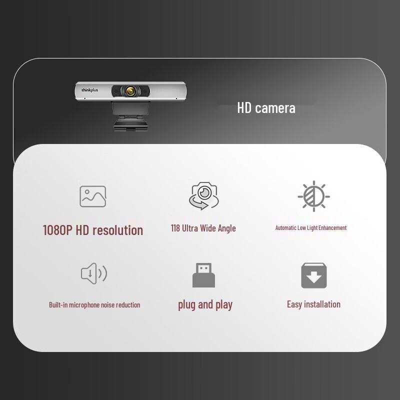 Lenovo Thinkplus MCAFHD01 1080P HD Wide-Angle Conference Camera (CN version)