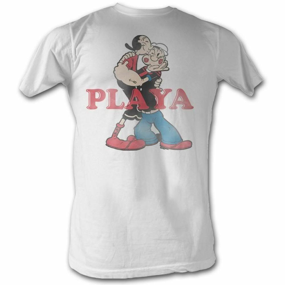 Popeye Playa White Adult T-Shirt