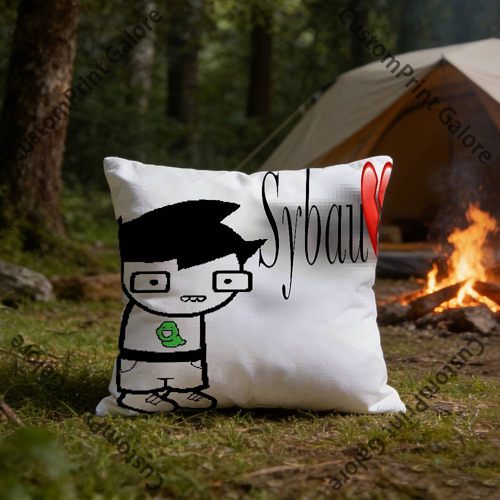HHomestuck HD Print Square Pillow Cover Polyester Lightweight Customizable for Home Office Sofa Decor
