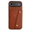 For iPhone Air Case with Card Slots Kickstand Leather + TPU Phone Cover