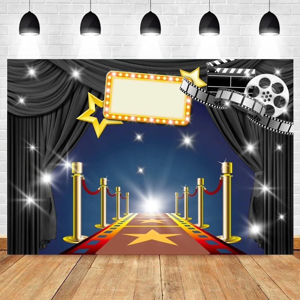Geburtstagsparty Kulisse Dekoration Roter Teppich Film Kino Film Poker Spielkarte Casino Fotografischer Hintergrund Fotostudio Requisiten
