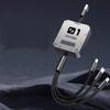 3 In 1 Multi Retractable USB Phone 60w Fast Charging and Data Cable for Iphone/Android/Type-C