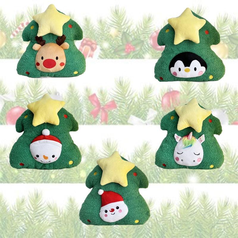 Verwandelbares Weihnachtsbaum-Wurfkissen Plüschtier Geschenk für Mädchen 45cm Höhe