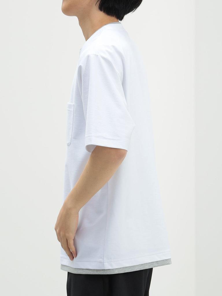 Cool Touch TEE Cool Touch Fake Layer Pocket WEISS S 42040339639 [BEAMS HEART] S/S T-Shirt Herren