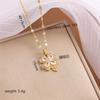 Four-Leaf Clover Titanium Steel Necklace Fashion New Necklace Accessory for Women Versatile Clavicle Chain Zircon Necklace