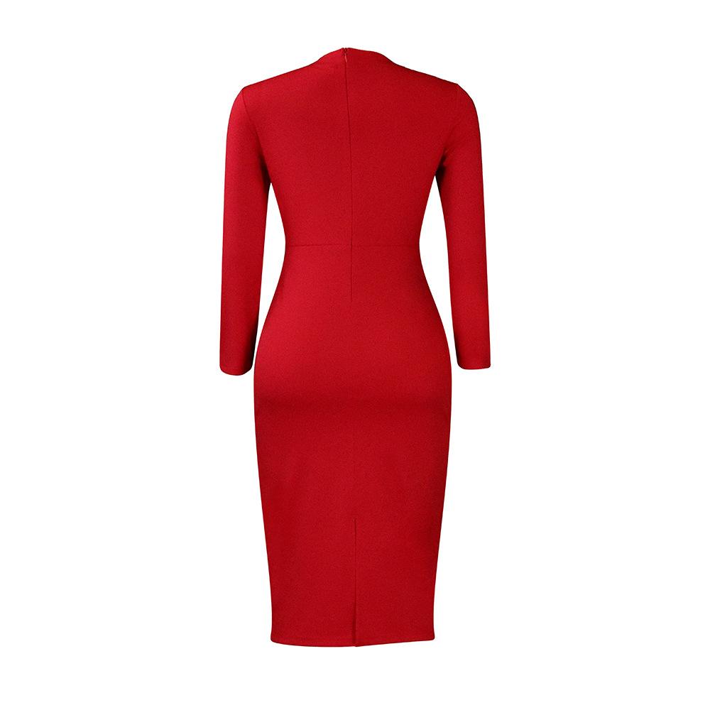 Frühling Neue Stil Temperament Slim Fit Bleistift Rock Mode Wrap Hüfte Afrikanische Große Kleid