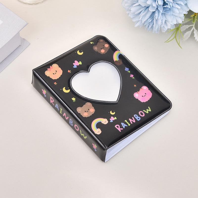 Cute Photo Album 3 Inch Love Heart Hollow Picture Storage Case Kpop Card Binder Name Card Book Photocard Holder 36 Pockets