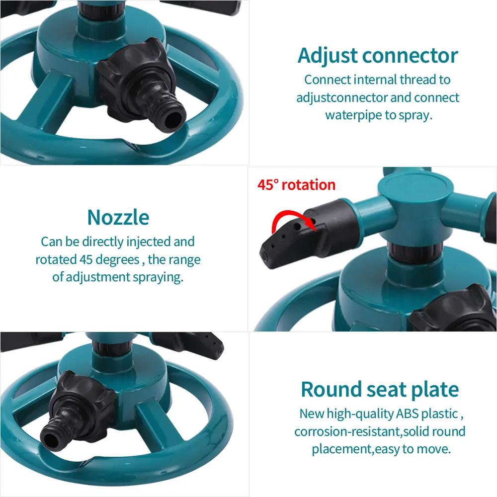 360 Degree Automatic Rotating Garden Lawn Water Sprinklers System Large Area Coverage Rotating Nozzle Garden Irrigation Supplies