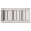 Grille D'aération En Aluminium Blanc À Encastrer 26x13,3cm - Passage D'air Réglable De 0 À 150cm2
