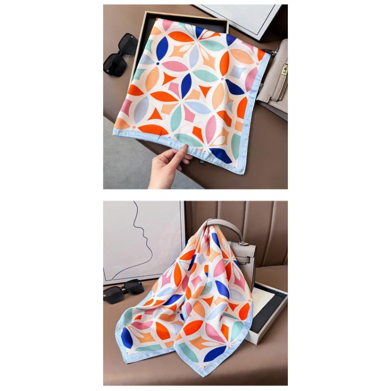 New Spring Summer Classic Printed Small Square Scarf Women Fashion Versatile Decorative Neck Scarf